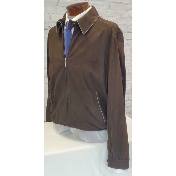 SOLD! Brioni Suede Brown leather Jacket US 48 EU58 - Picture 3 of 12